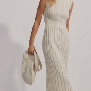 Varley Florian Knit Dress  - New with Tags; XL; Cream